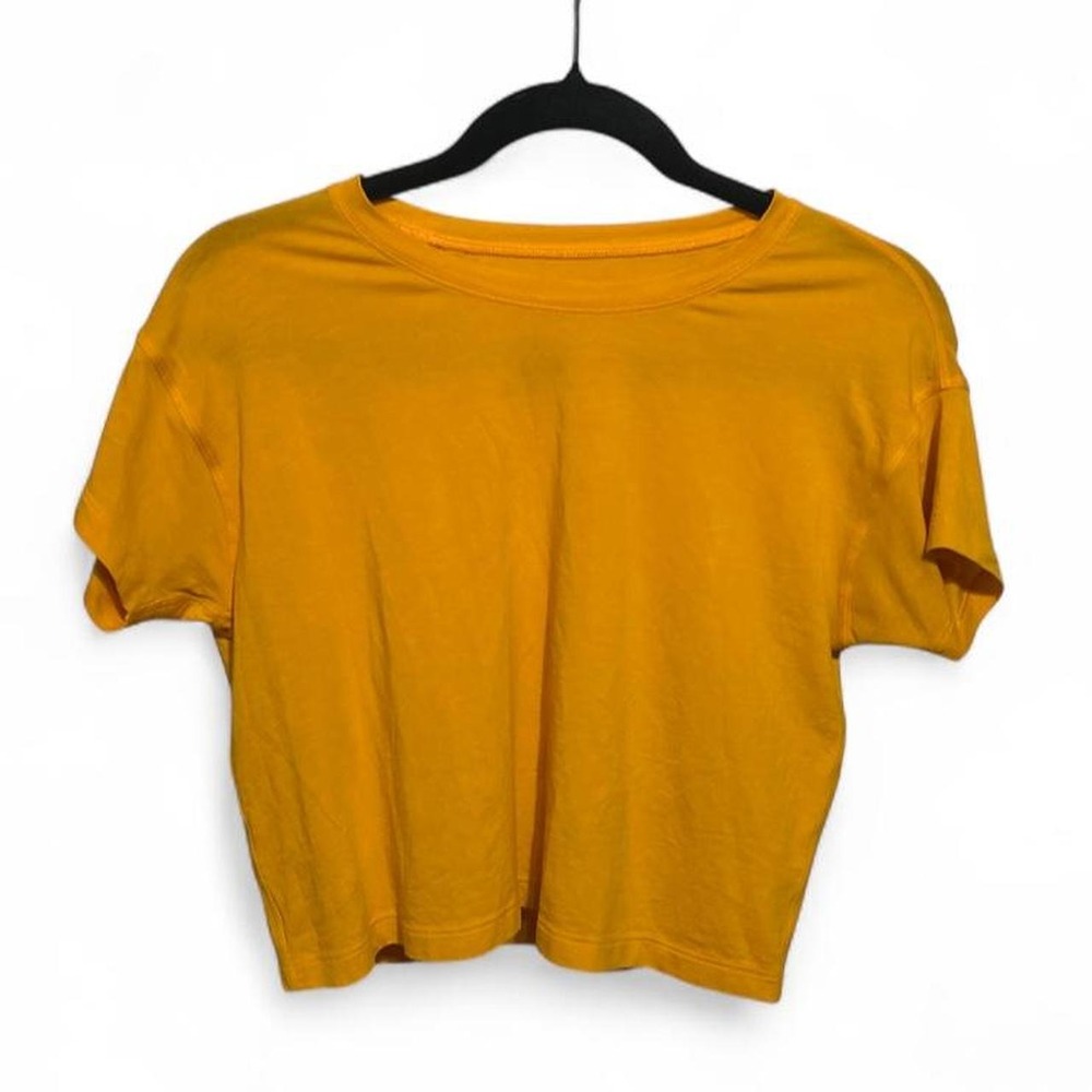 Lululemon All Yours Organic Cotton Cropped T-Shirt - S